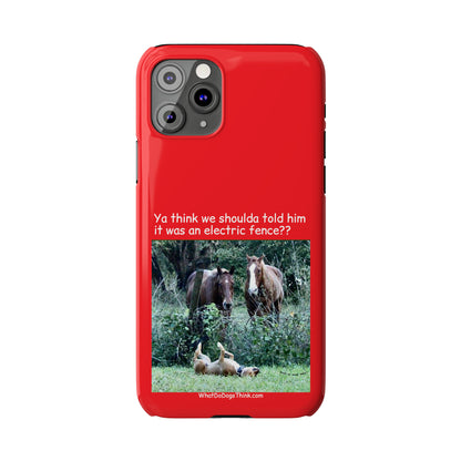 Electric Fence      Red Slim Phone Case