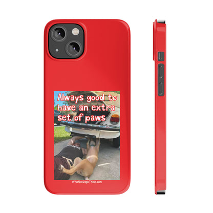 Extra Paws      Red Slim Phone Case