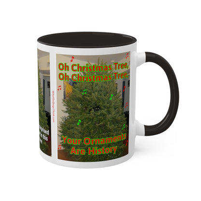 Christmas Tree Cat Mug  11oz