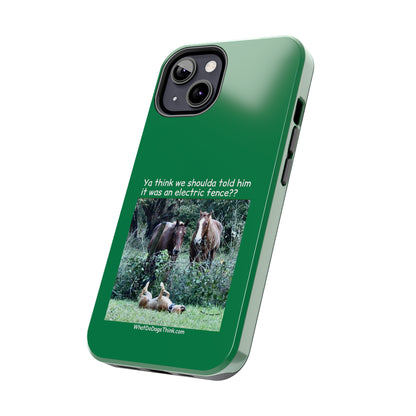 Electric Fence   Green Tough Phone Cases