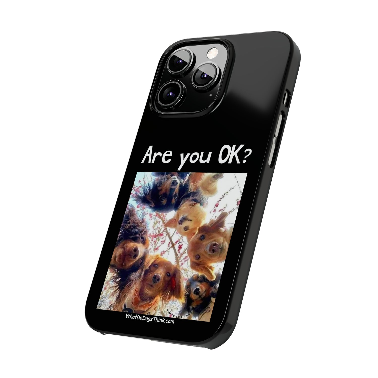 Are you OK?     Black Slim Phone Cases