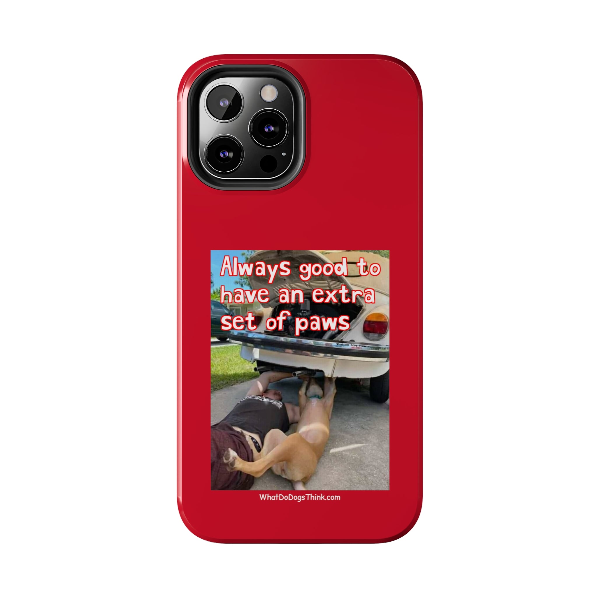 Extra Paw    Red Tough Phone Cases