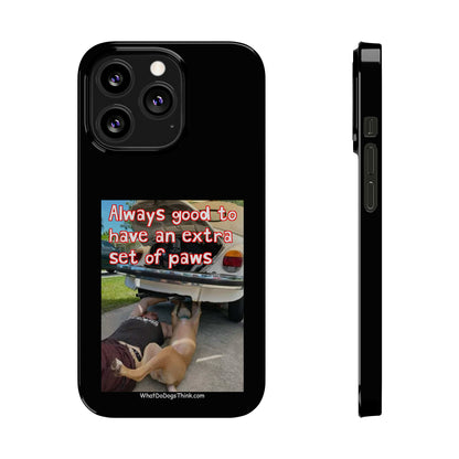 Extra Paws      Black Slim Phone Case