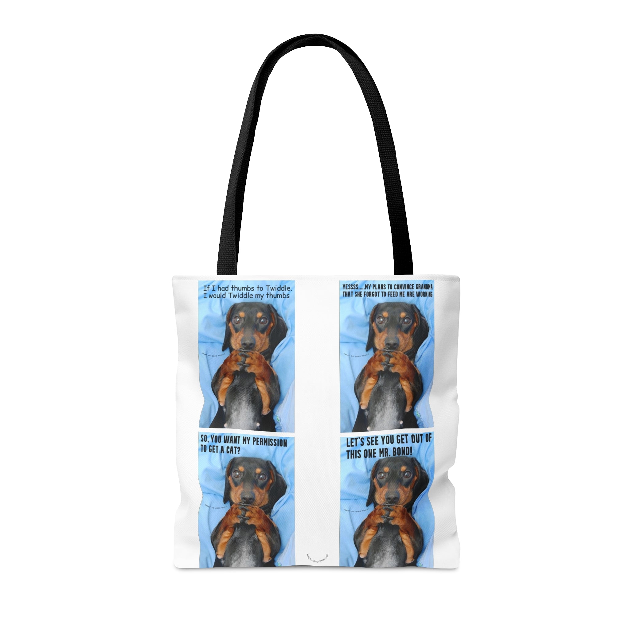 Devious Dachshund  White Premium Tote Bag