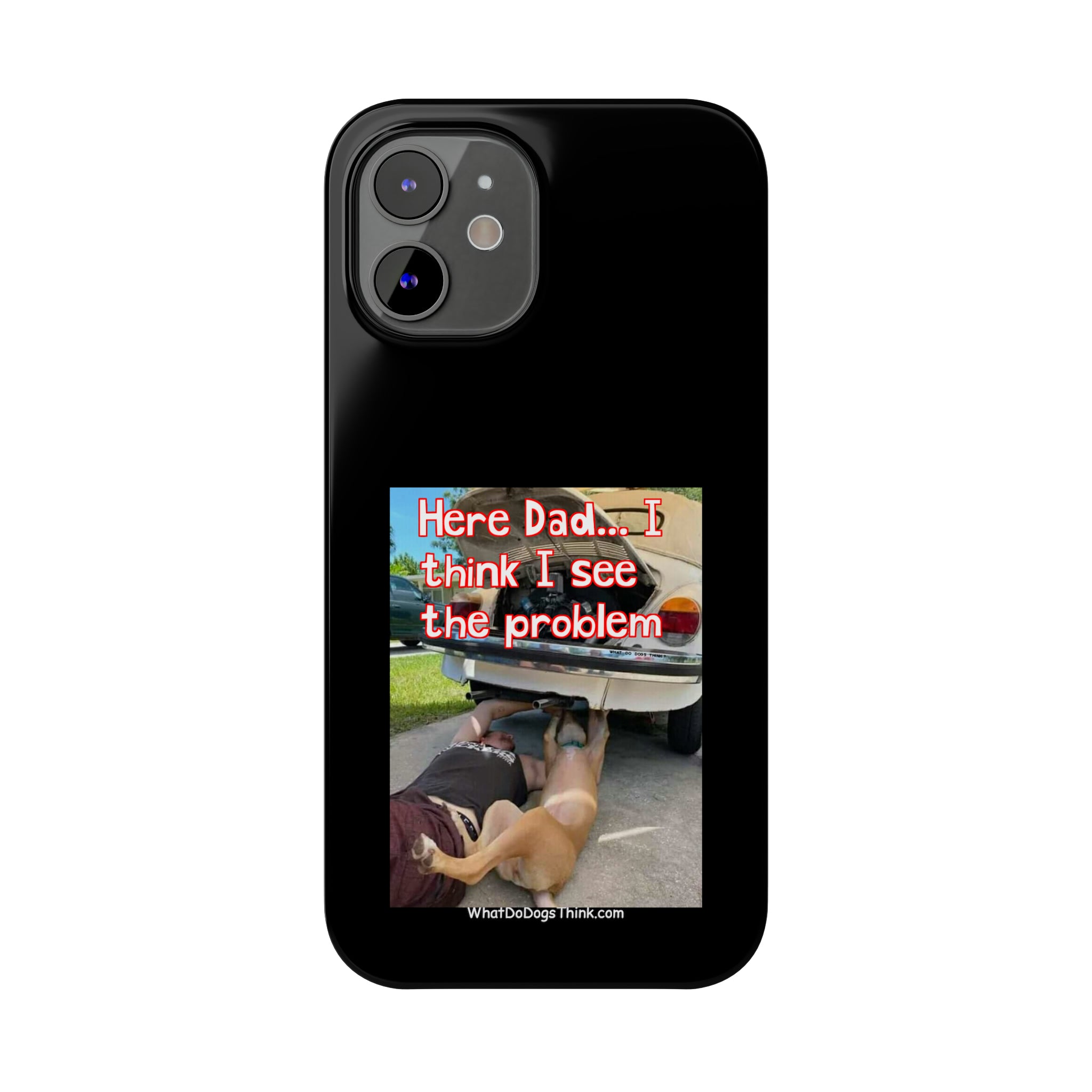 Here Dad    Black Slim Phone Cases