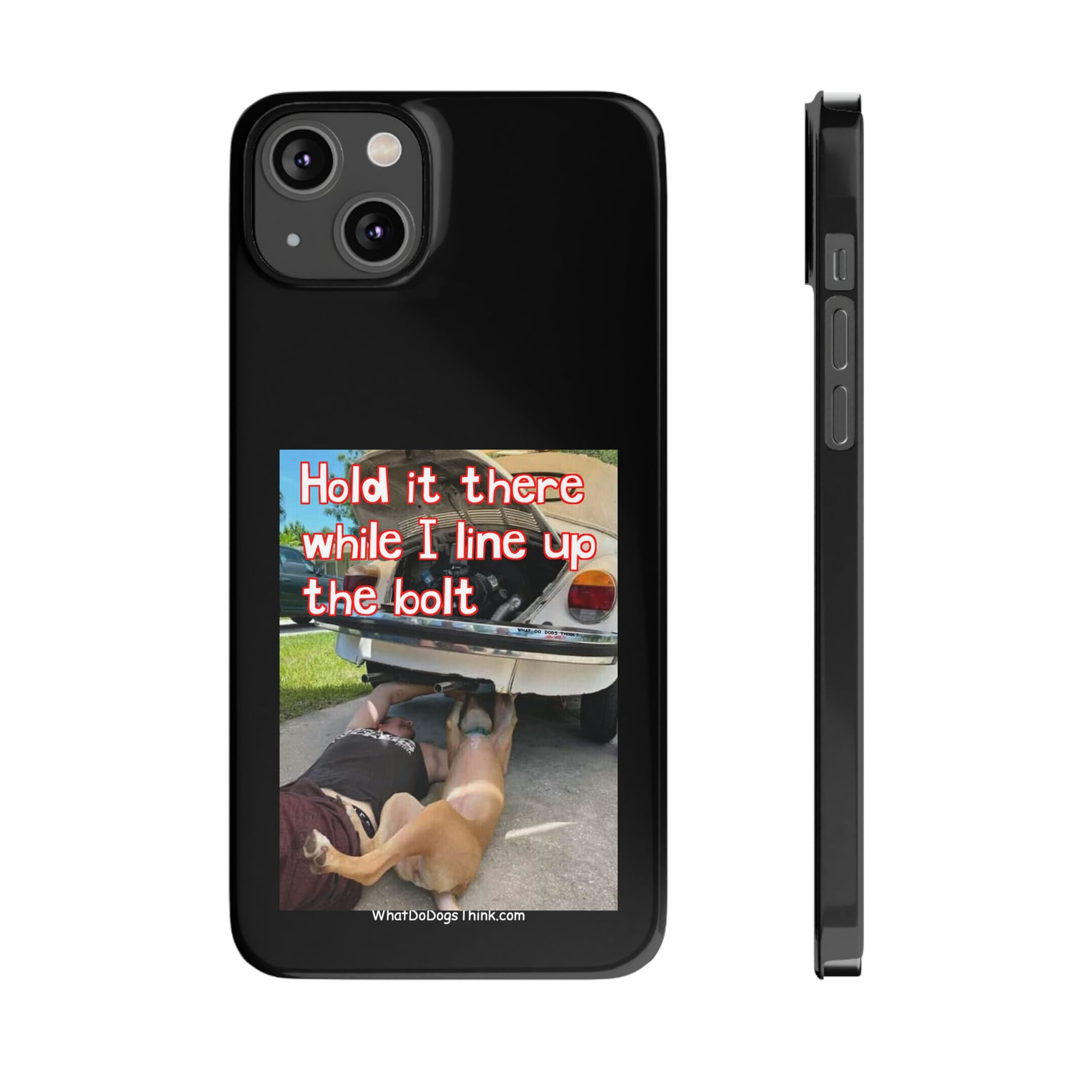 Hold It    Black Slim Phone Cases