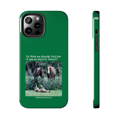 Electric Fence   Green Tough Phone Cases