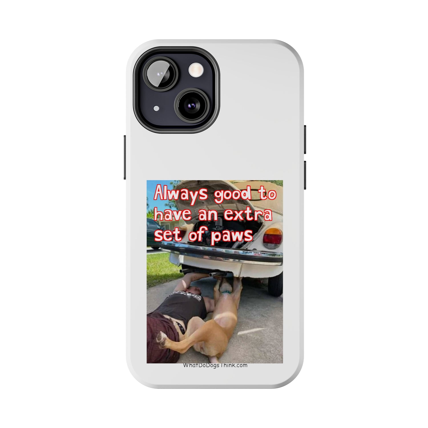 Extra Paw    White Tough Phone Cases