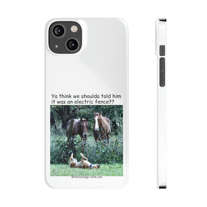 Electric Fence      White Slim Phone Case