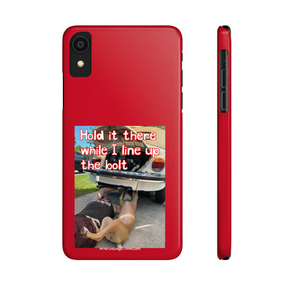 Hold It    Red Slim Phone Cases