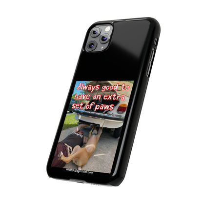 Extra Paws      Black Slim Phone Case