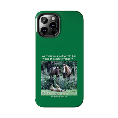 Electric Fence   Green Tough Phone Cases