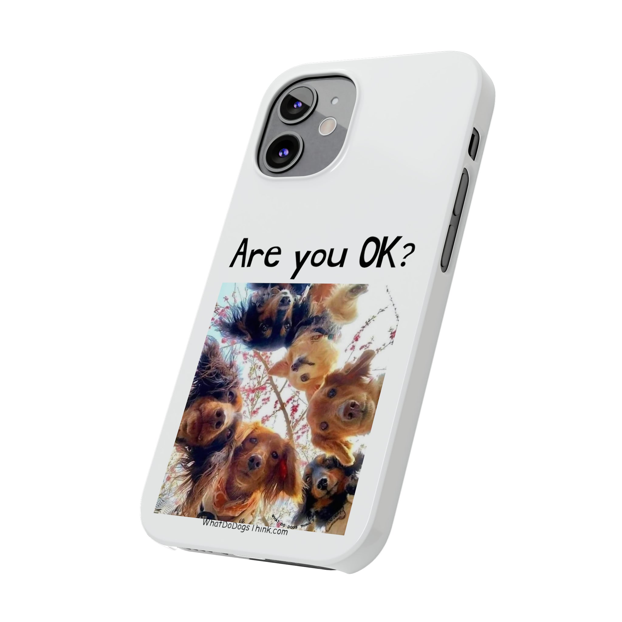 Are you OK?     White Slim Phone Cases