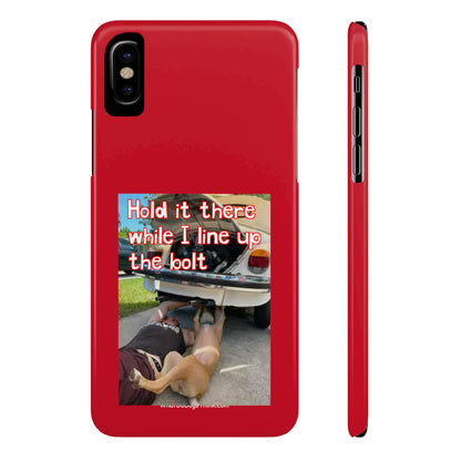 Hold It    Red Slim Phone Cases