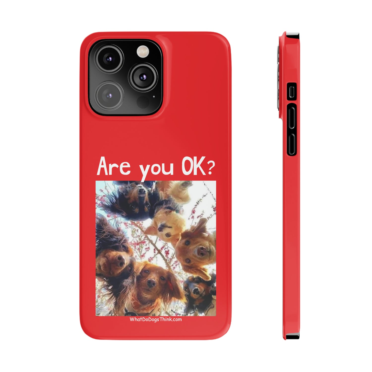 Are you OK?     Red Slim Phone Cases