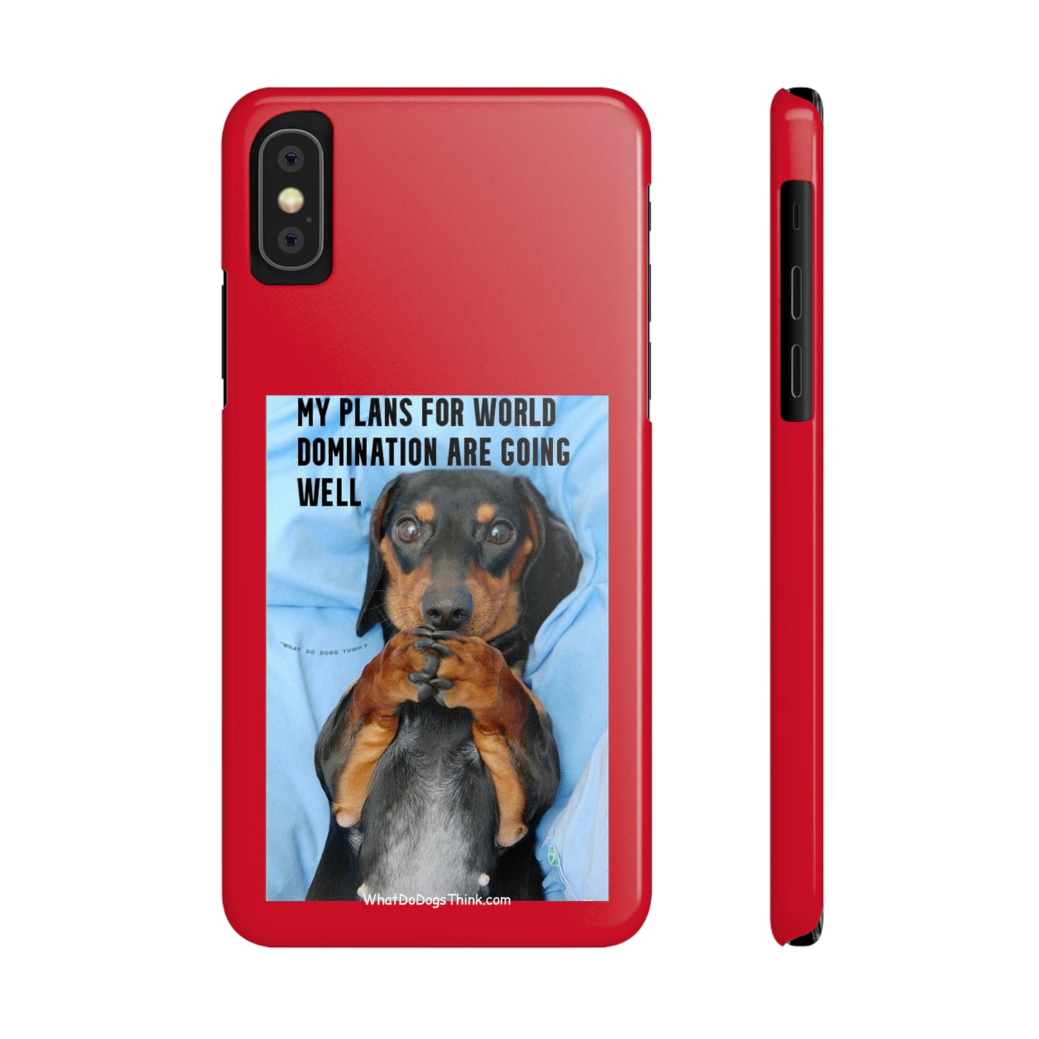 World Domination     Red Slim Phone Cases