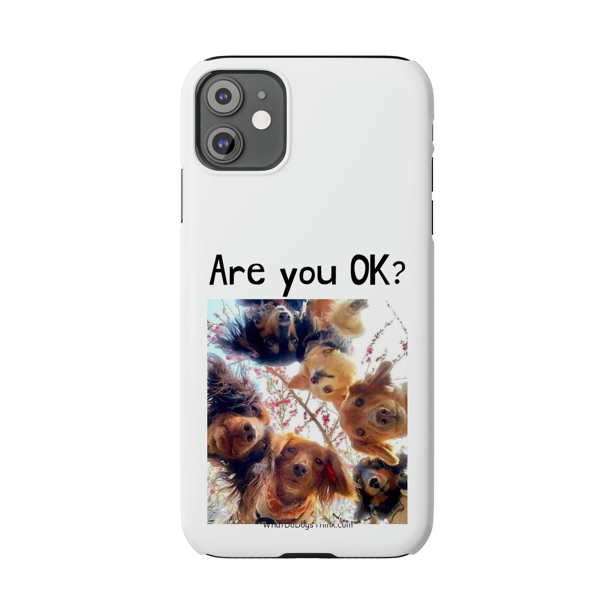 Are you OK?     White Slim Phone Cases