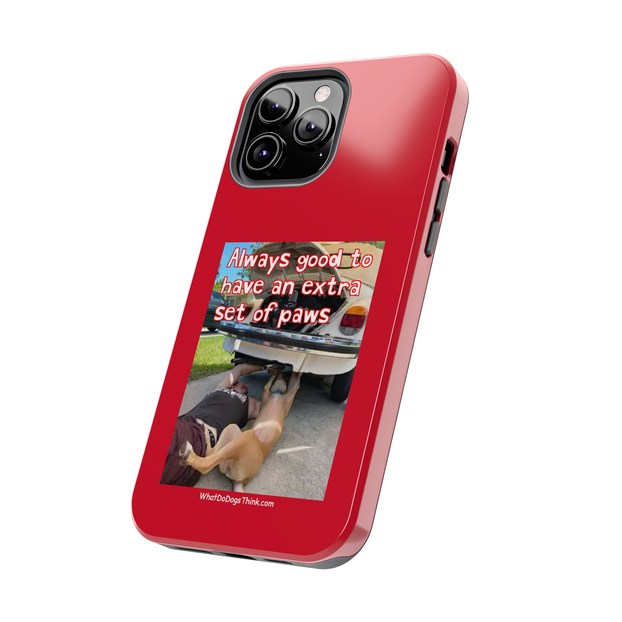 Extra Paw    Red Tough Phone Cases