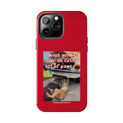 Extra Paw    Red Tough Phone Cases