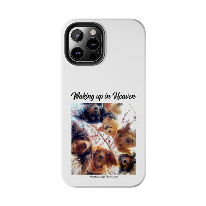 Waking Up in Heaven   White Tough Phone Cases