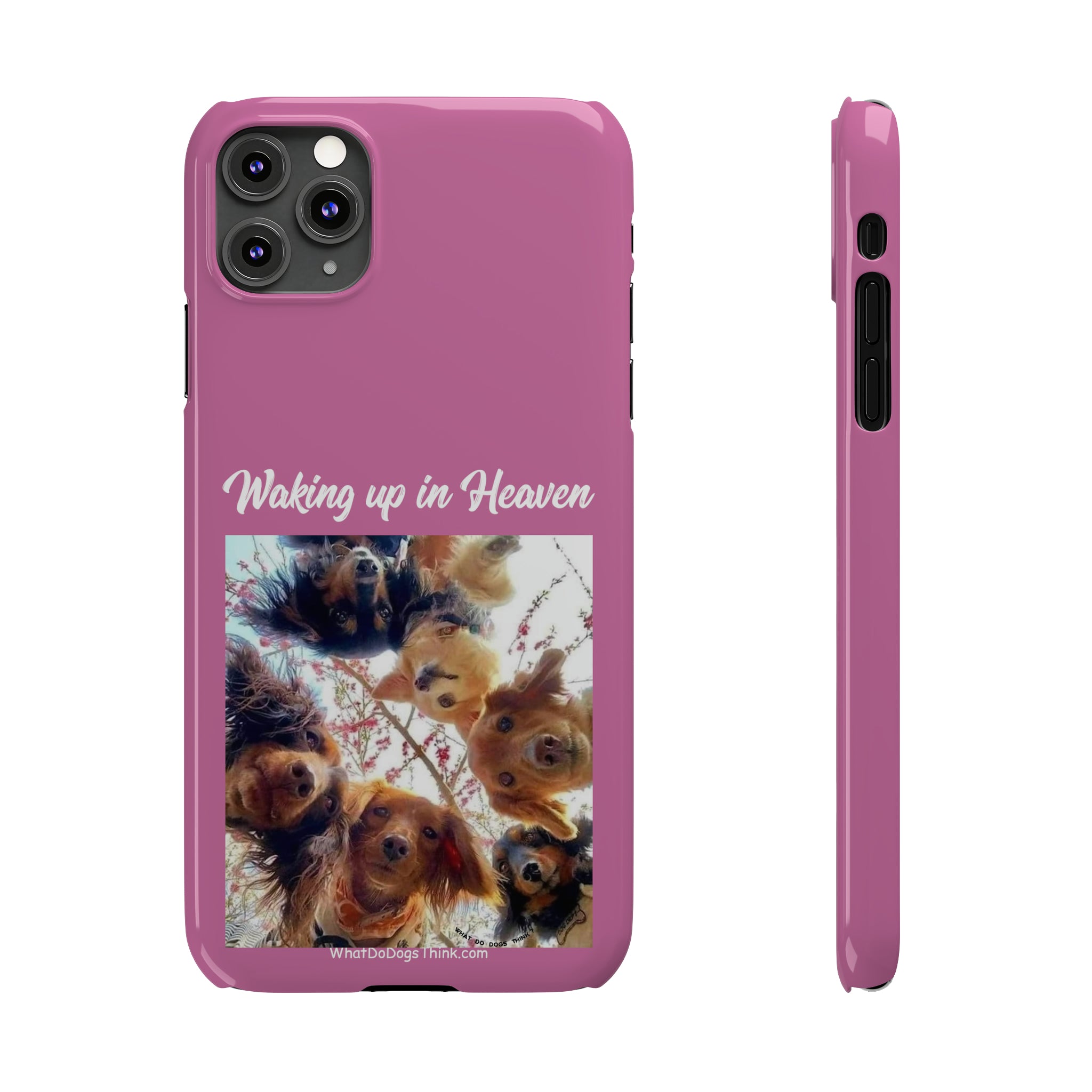 Waking Up In Heaven     Pink Slim Phone Cases