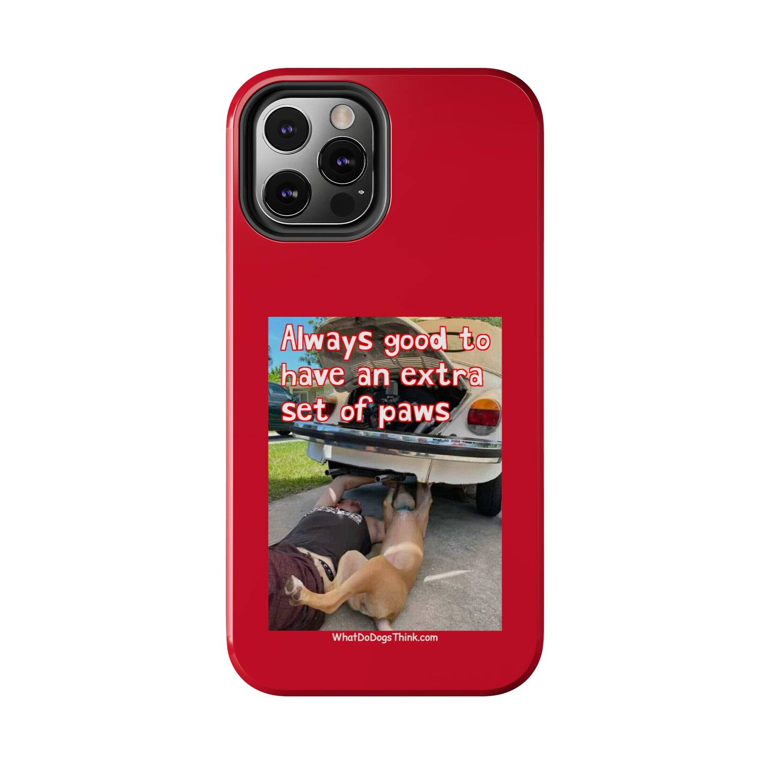 Extra Paw    Red Tough Phone Cases