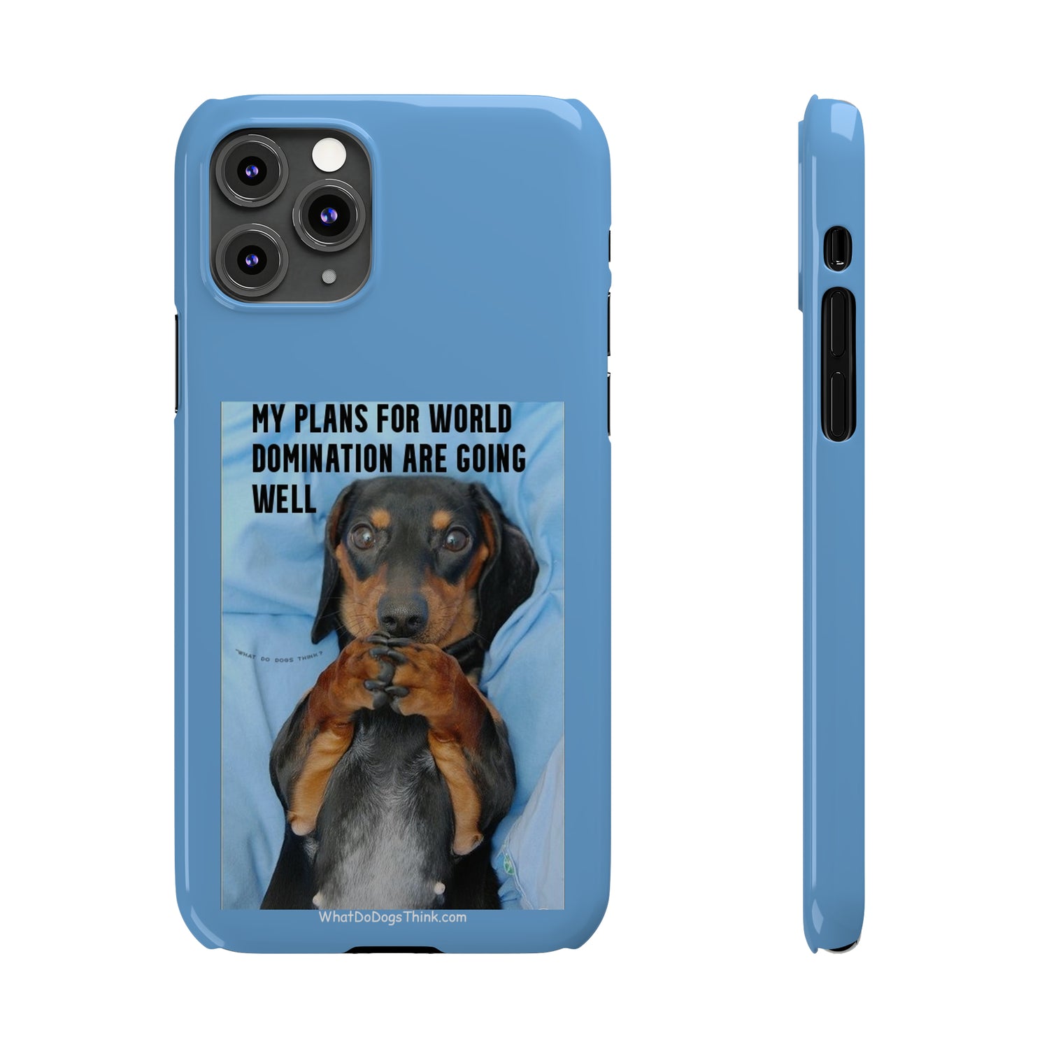 World Domination     Blue Slim Phone Cases