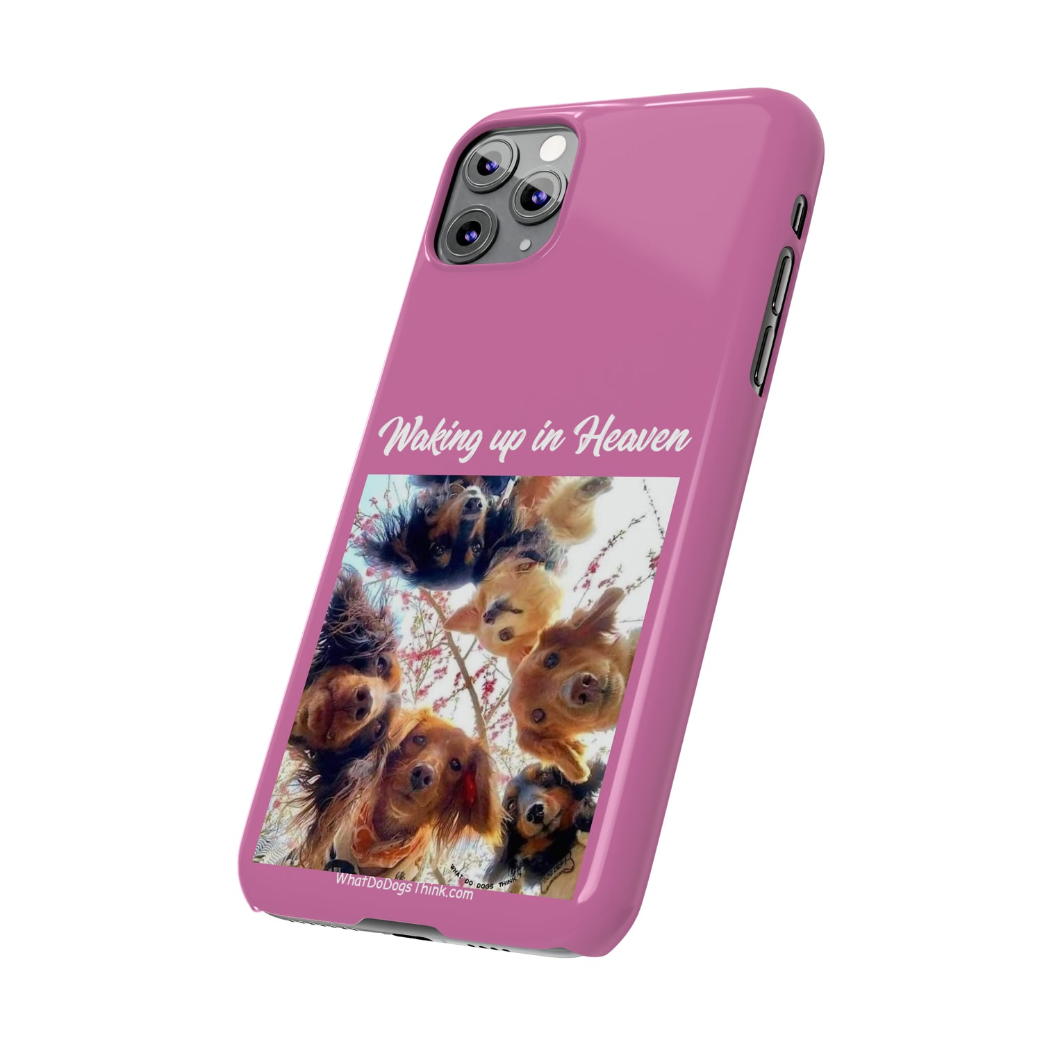 Waking Up In Heaven     Pink Slim Phone Cases