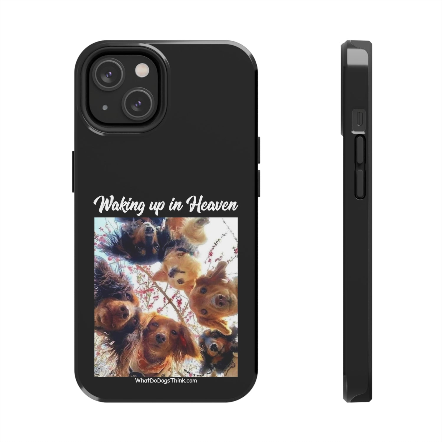 Waking Up in Heaven   Black Tough Phone Cases