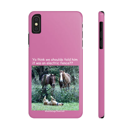 Electric Fence      Pink Slim Phone Case