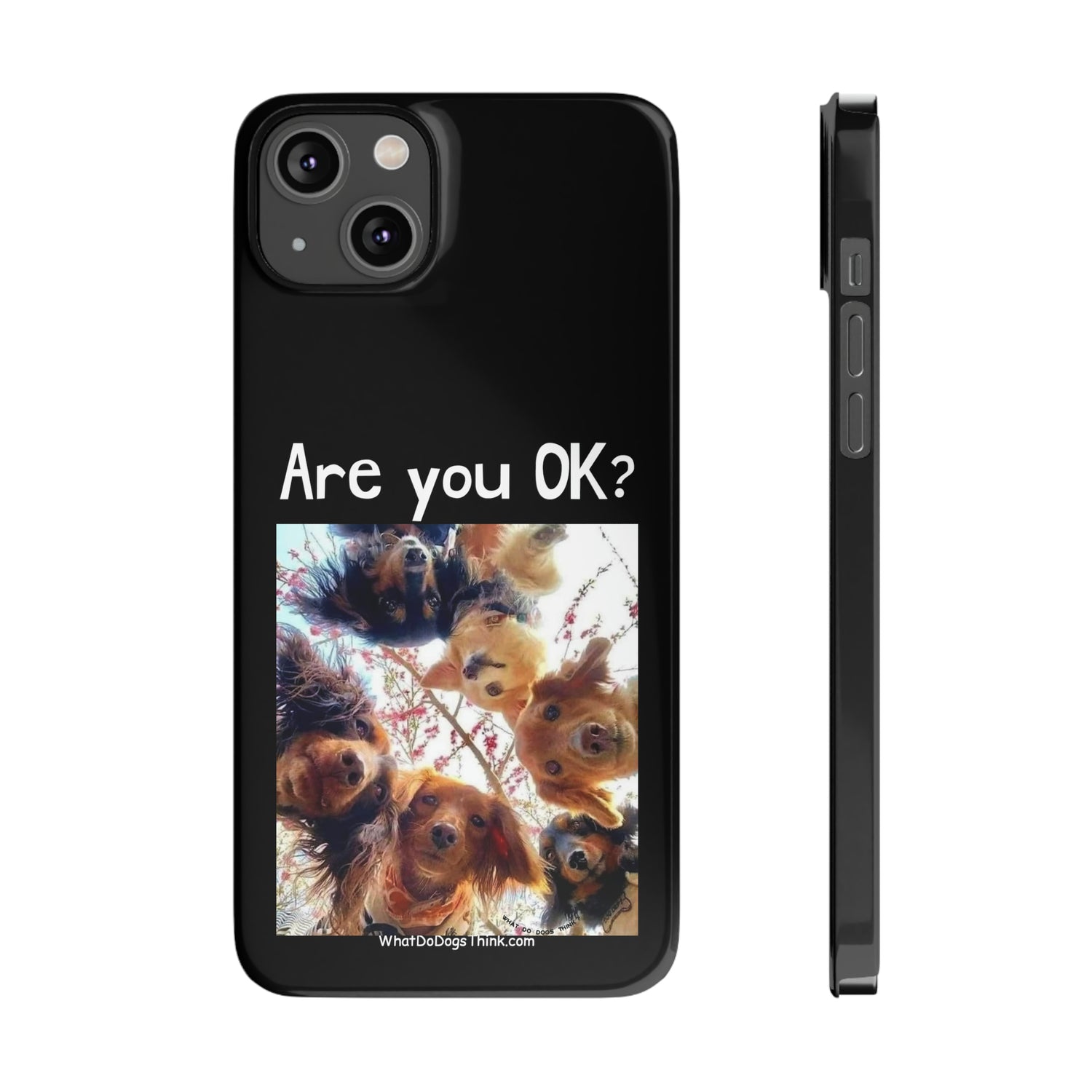 Are you OK?     Black Slim Phone Cases