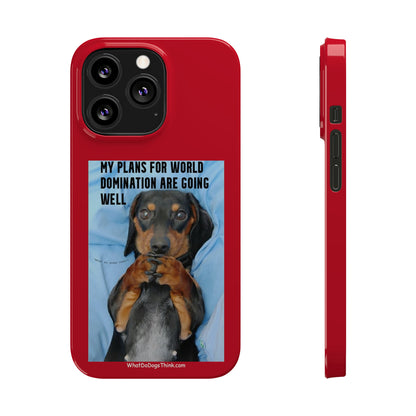 World Domination     Red Slim Phone Cases