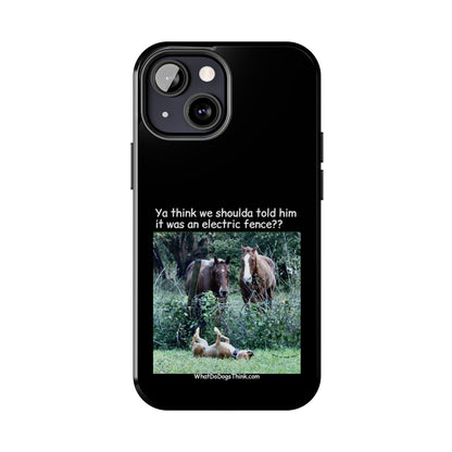 Electric Fence   Black Tough Phone Cases