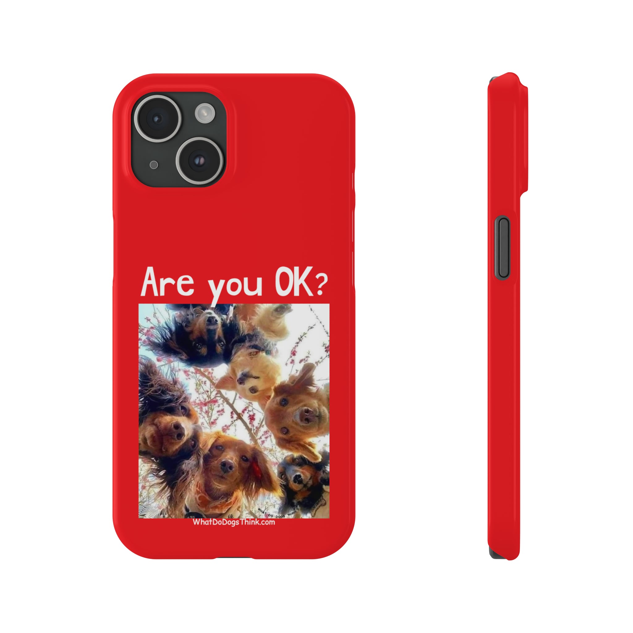 Are you OK?     Red Slim Phone Cases