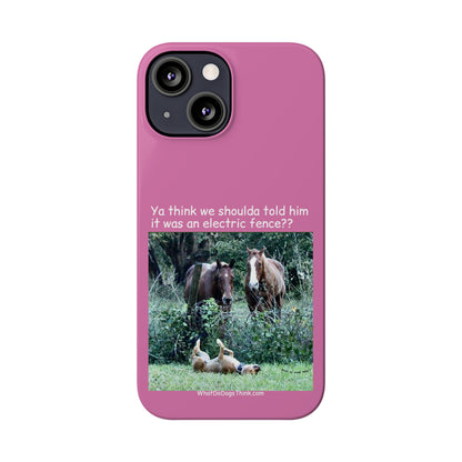 Electric Fence      Pink Slim Phone Case