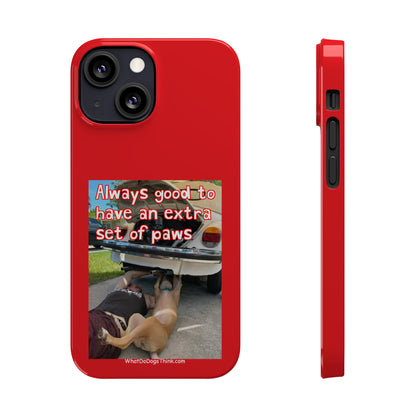 Extra Paws      Red Slim Phone Case