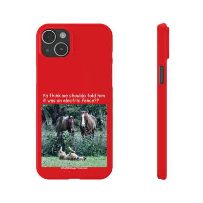 Electric Fence      Red Slim Phone Case