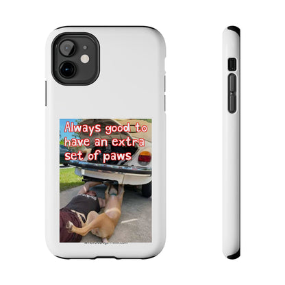 Extra Paw    White Tough Phone Cases