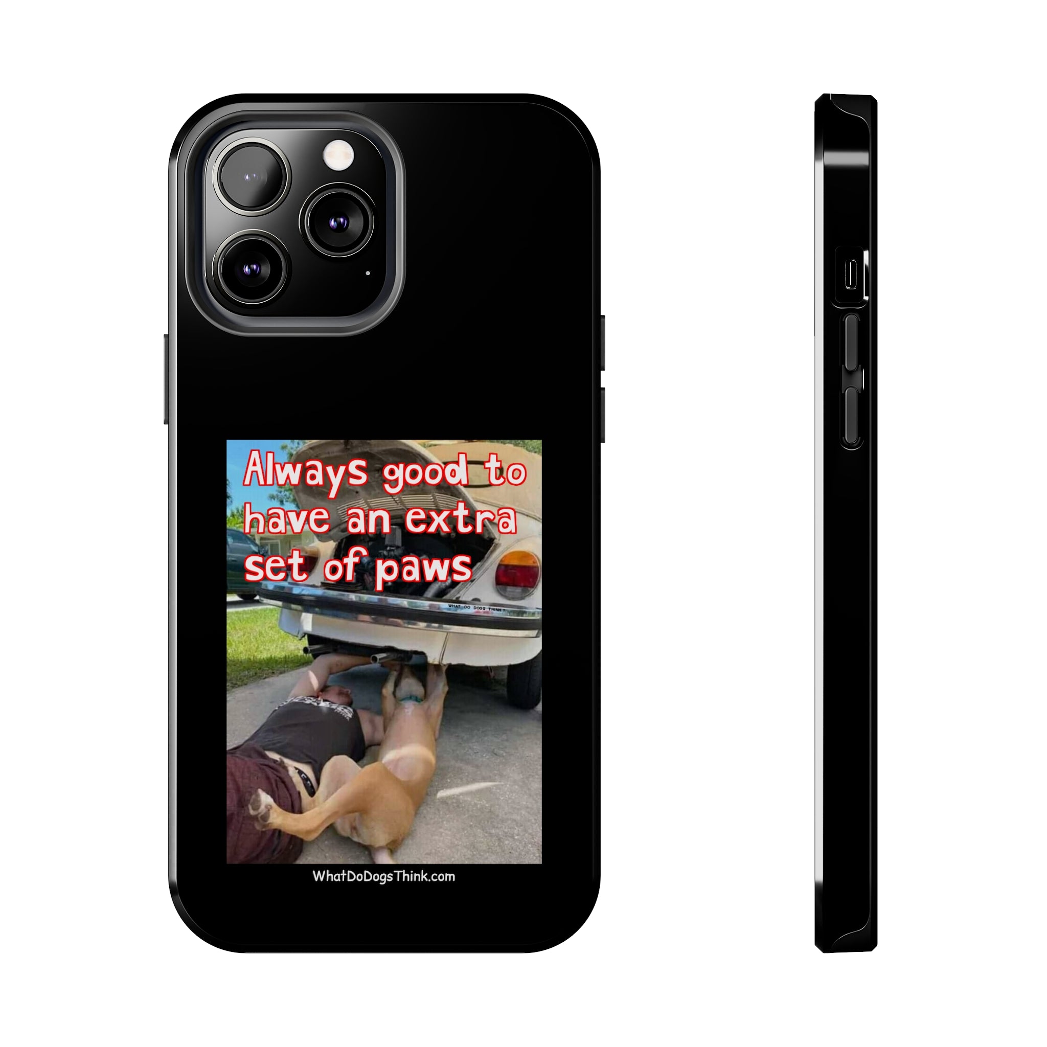 Extra Paw    Black Tough Phone Cases