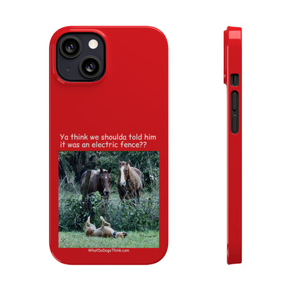 Electric Fence      Red Slim Phone Case