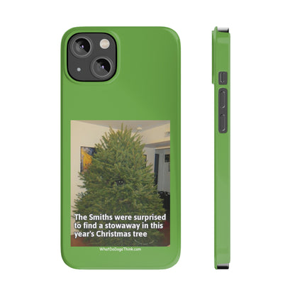 Stowaway Cat      Green Slim Phone Case