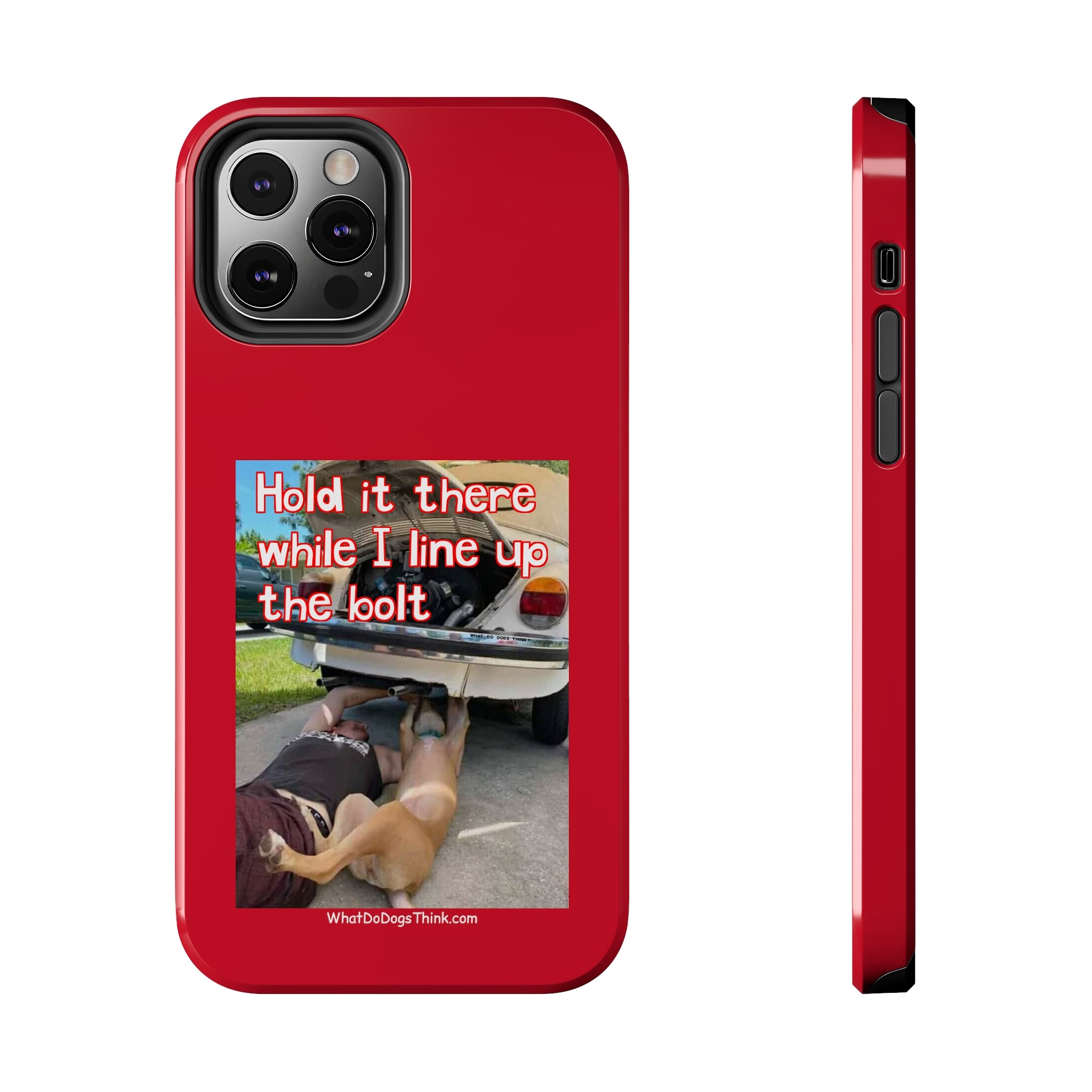 Hold it   Red Tough Phone Cases