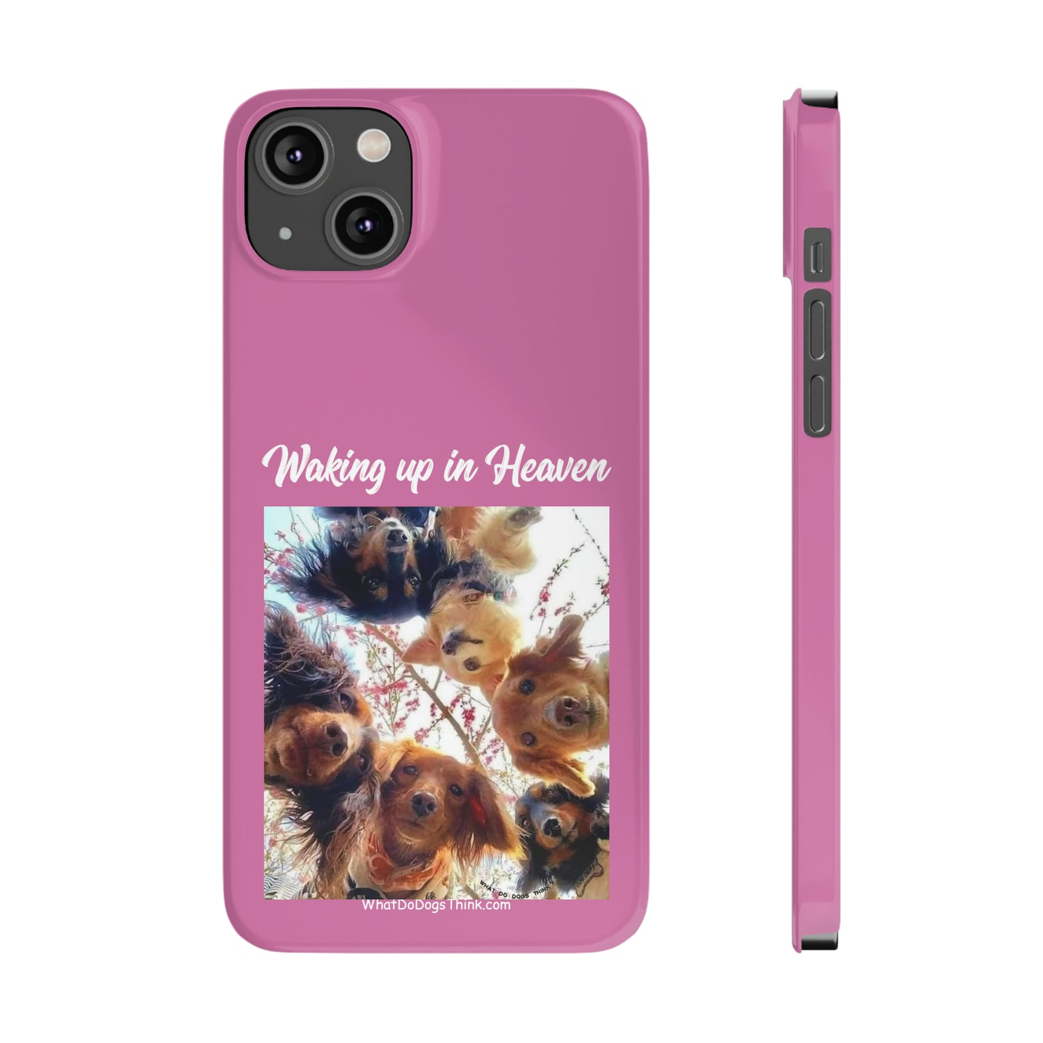 Waking Up In Heaven     Pink Slim Phone Cases