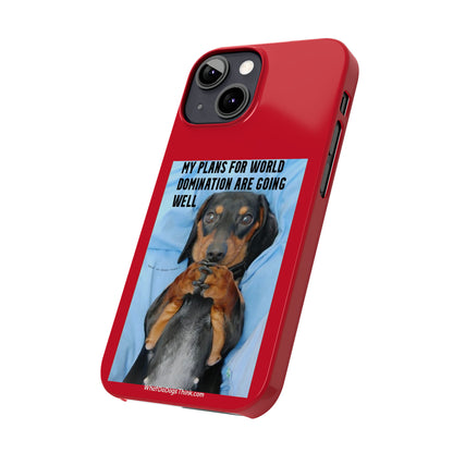 World Domination     Red Slim Phone Cases