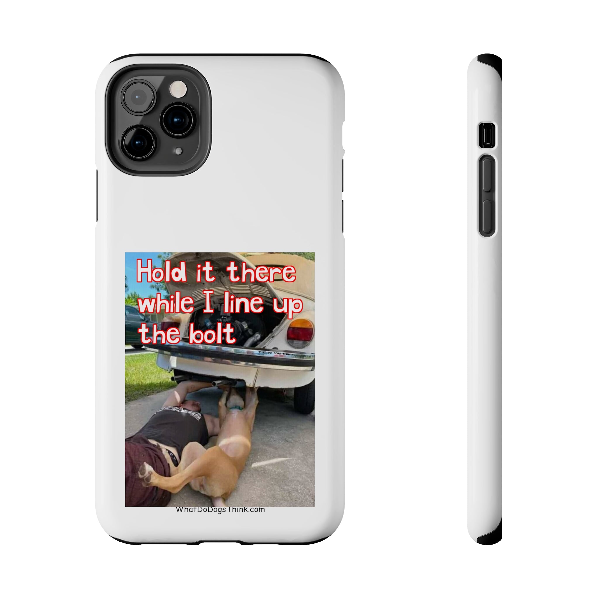 Hold it    White Tough Phone Cases