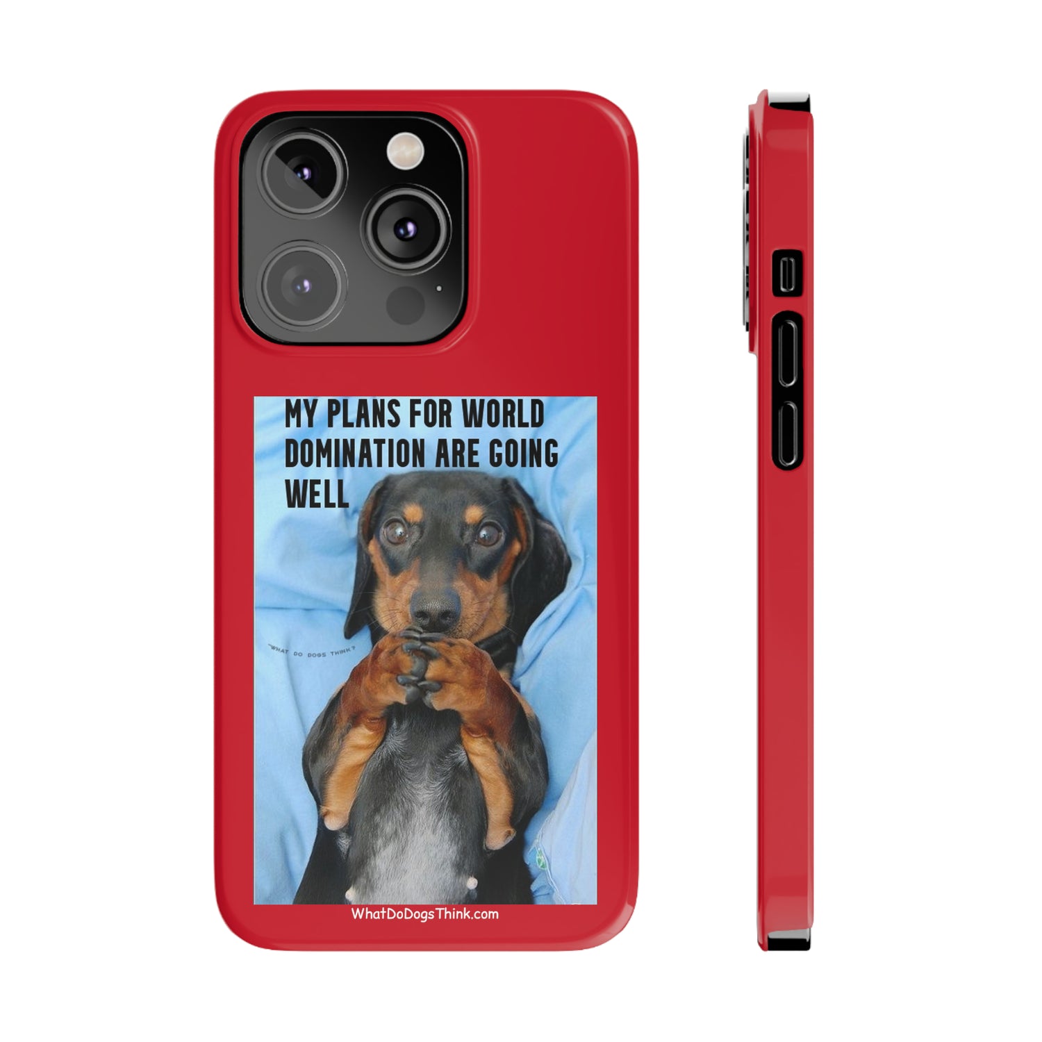 World Domination     Red Slim Phone Cases