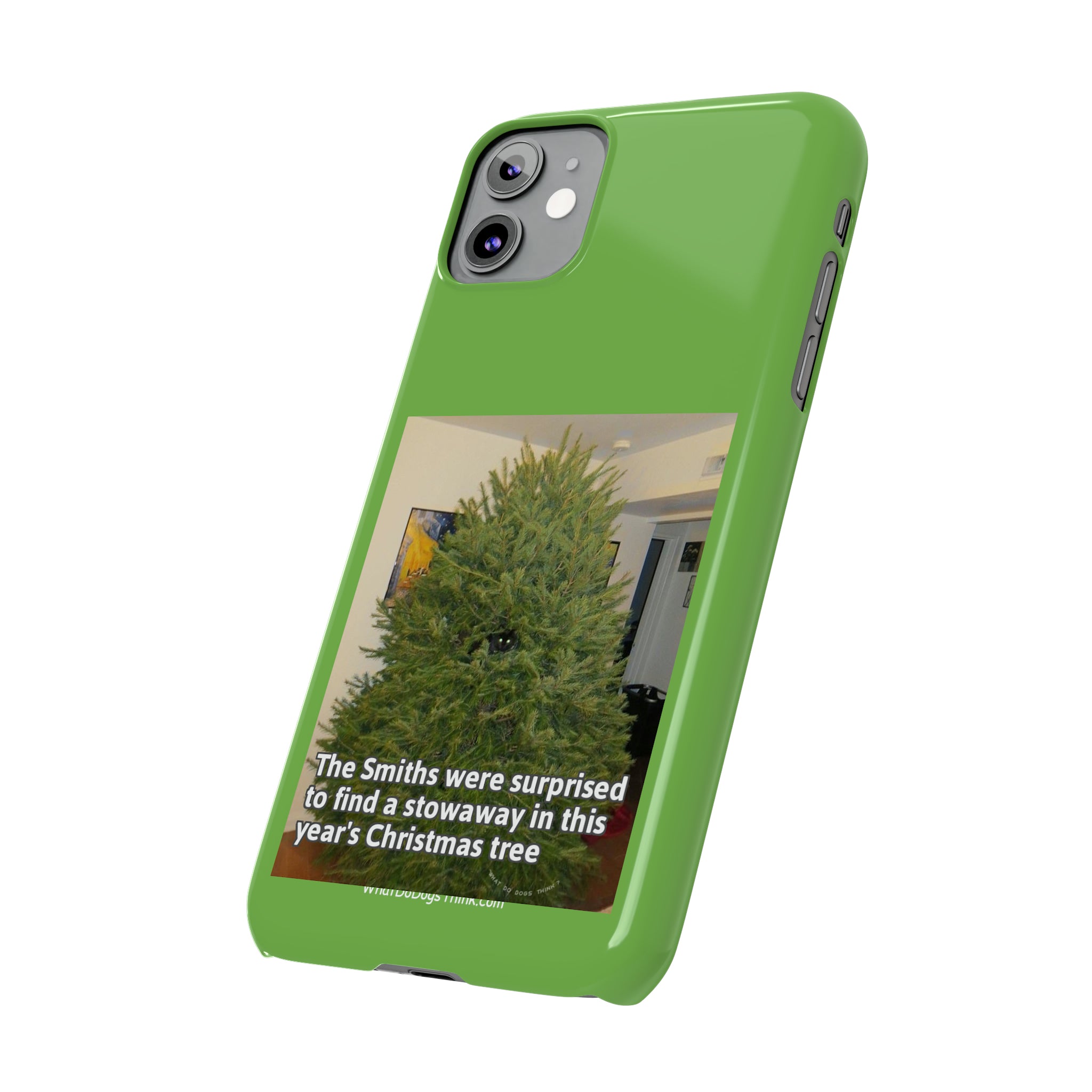 Stowaway Cat      Green Slim Phone Case