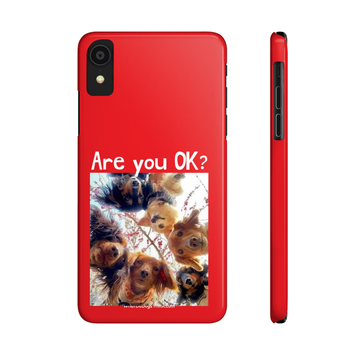 Are you OK?     Red Slim Phone Cases