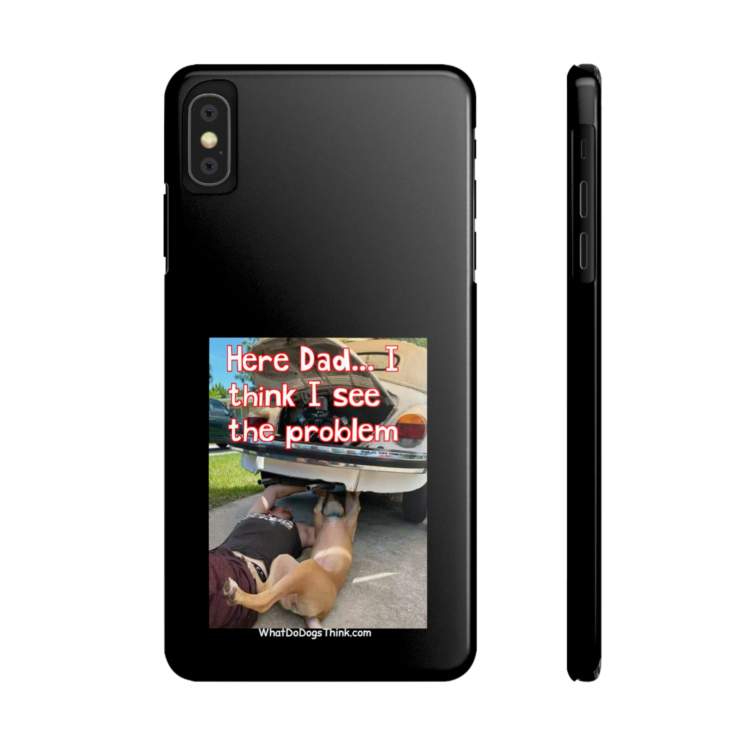 Here Dad    Black Slim Phone Cases