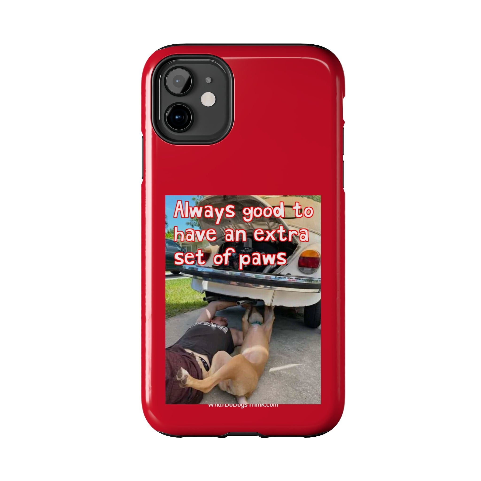 Extra Paw    Red Tough Phone Cases